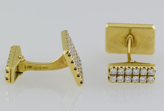 Запонки из золота и бриллиантов от Piaget