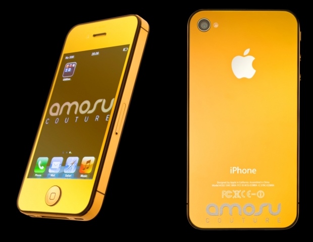Золотой Full Gold Apple iPhone 4S от Amosu Couture