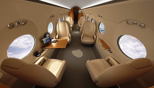 Gulfstream G550 с новым интерьером от Yanko Design