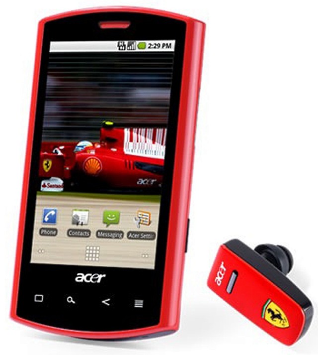 Acer Liquid E Ferrari - смартфон с чемпионским клапаном от болида F1