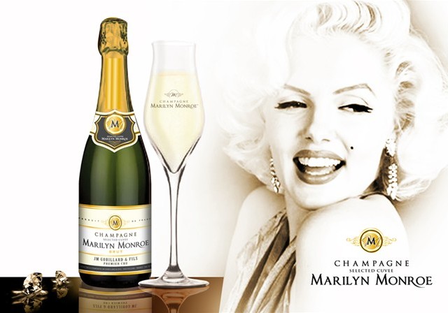 В честь Мэрилин Монро выпущено шампанское Marilyn Monroe Premier Cru Brut