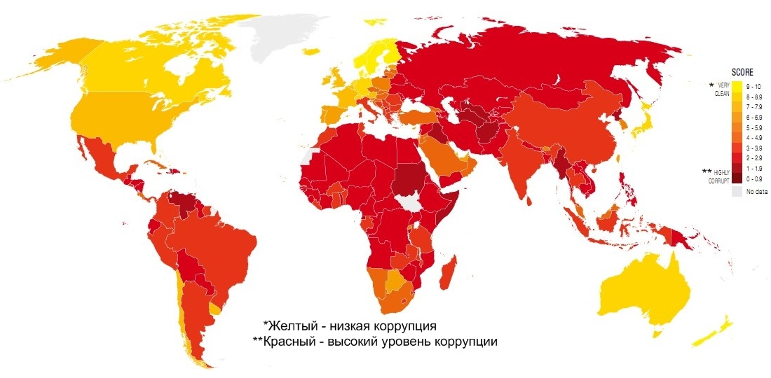 Рейтинг коррумпированности стран мира 2011