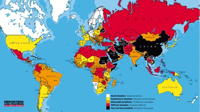 Репортеры без границ: рейтинг свободы слова 2011-2012