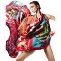 Весенне-летняя коллекция шарфов Hermes “Folie de Soie”