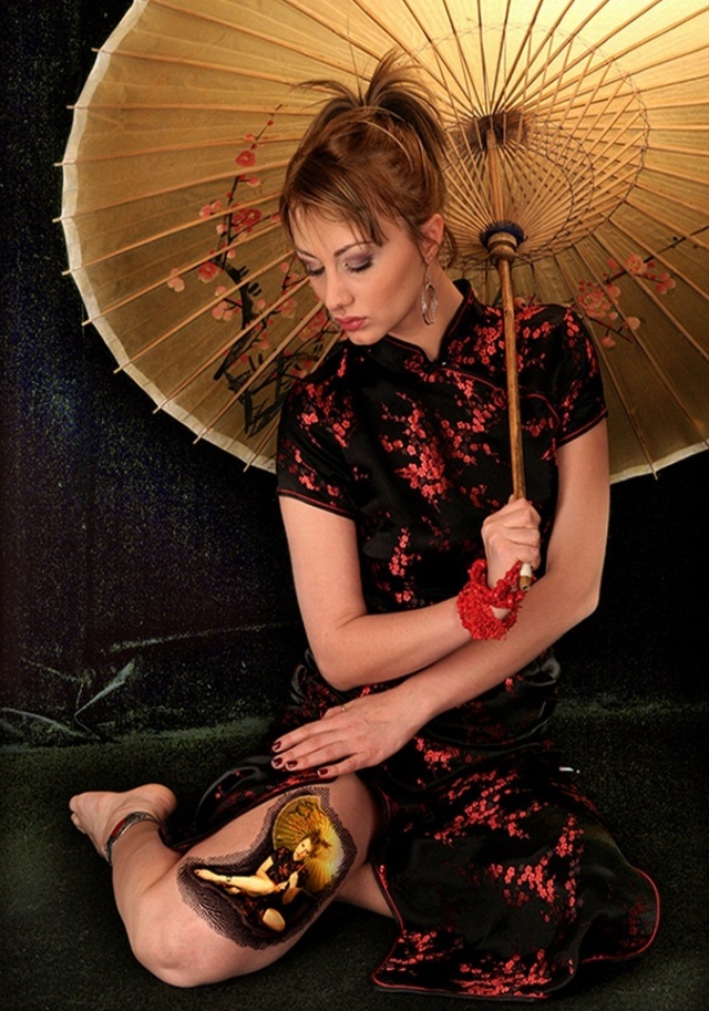 umbrella woman
