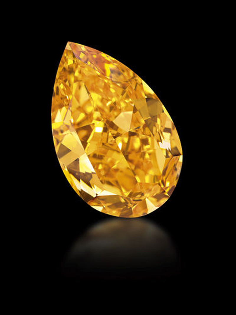 Самый большой оранжевый бриллиант в мире выставят на Кристис