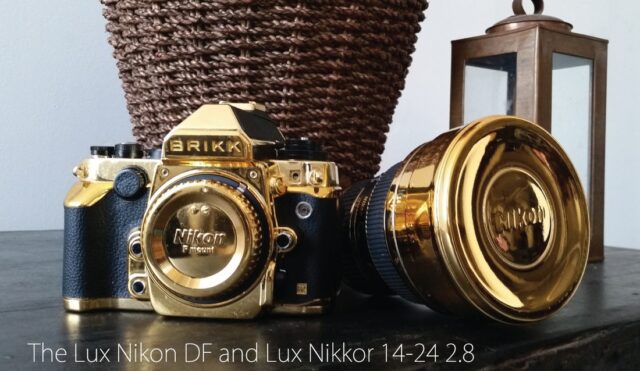 Gold Nikon Df and Nikkor 14-24 f-2.8