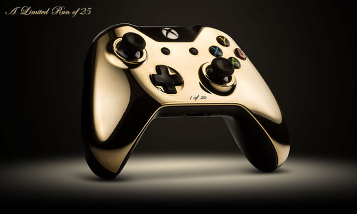 Золотые контроллеры для Xbox и PS от ColorWare